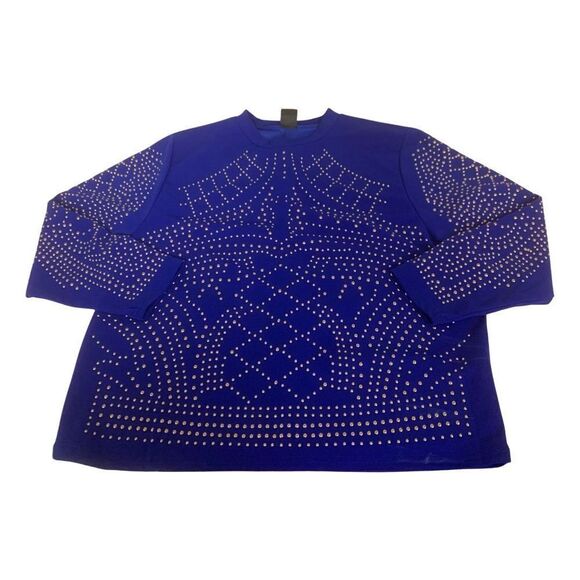Blue Studded Blouse  - Picture 1 of 7